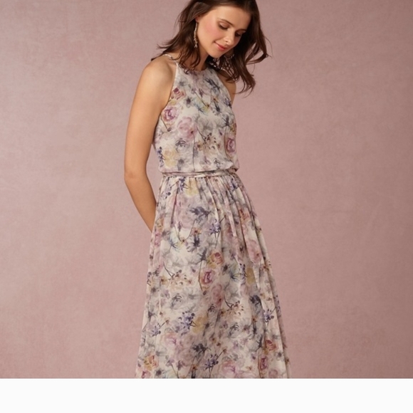 BHLDN Dresses & Skirts - BHLDN Floral Maxi Dress in Soft Pastels